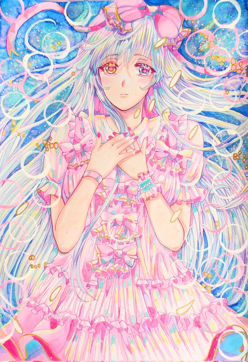 女の子を描きました(^^) #イラスト #手描きイラスト #アナログイラスト