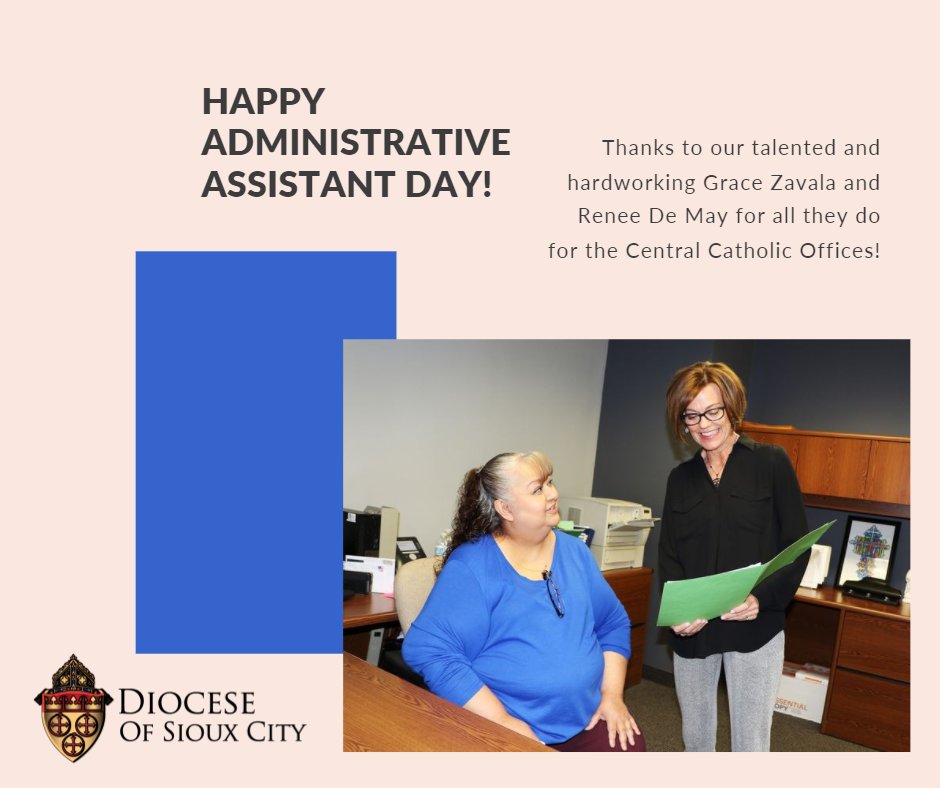 And a happy #AdministrativeProfessionalsDay #administrativeassistantday to all! #nwiowacatholic