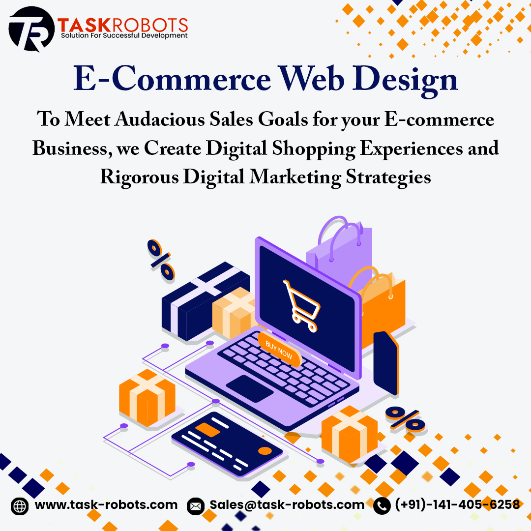 taskrobots's tweet image. Task Robots will help you to meet audacious sales goals for your e-commerce business, We create digital shopping experiences and rigorous digital marketing strategies.
Call us today at (+91)-141-405-6258 for a free consultation.
#ecommercewebdesign #ecommercestore #webdevelopment