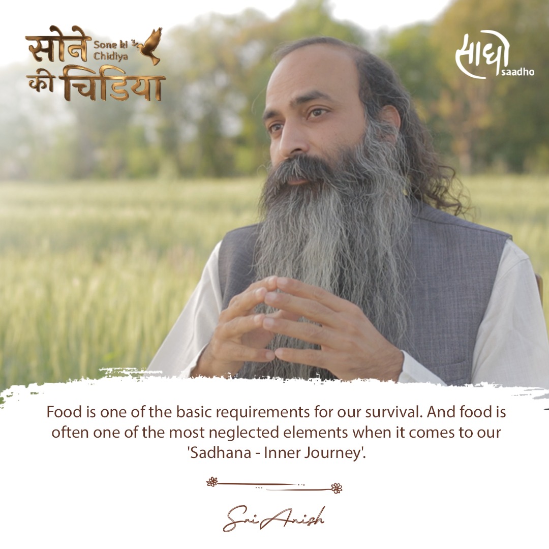 Food is one of the basic requirements for our survival. And food is often one of the most neglected elements when it comes to our 'Sadhana - Inner Journey'. 
- Sri Anish

#sonekichidiya #indiamylove #FactsMatter #Bharat

youtu.be/24RHALJpEGg