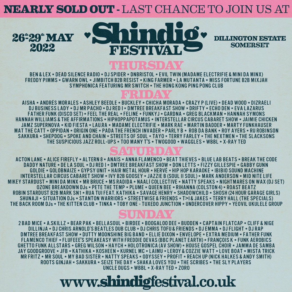 shindigfestival's tweet photo. There’s something for everyone this year ❤️ https://t.co/dg8QtHYVEb