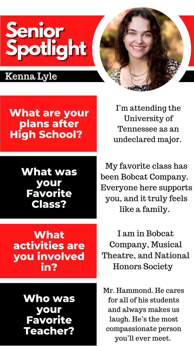 centralsga's tweet photo. SENIOR SPOTLIGHT: Kenna has loved being a part of Bobcat Company! https://t.co/8LnbQyBvfU