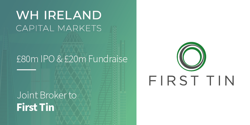 WHIrelandCB's tweet photo. We are proud to have supported @FirstTinPlc in their £80m admission to the London Stock Exchange's Main Market &amp; £20m fundraise.

Learn more: https://t.co/yCMqvX2EI2 https://t.co/FzFw3PcwnH