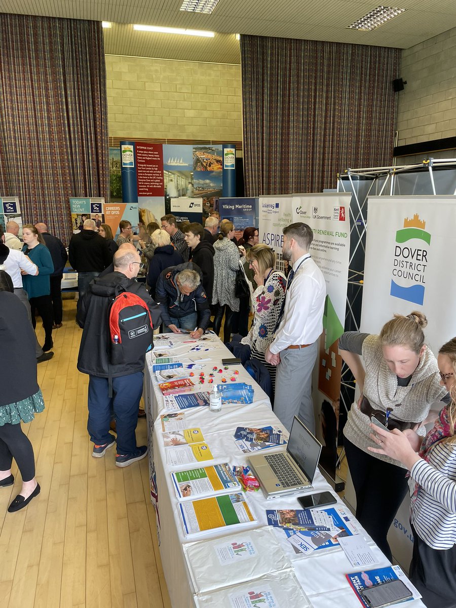 Great to see parish centre so busy today for recruitment fair. Organised together with <a href="/DDC/">Diederik Decraene</a> and meeting a real need, looking to get ex-P&amp;O staff and others back into work. Thanks for your support @dfds_uk <a href="/UKBorder/">UK Border Force</a> <a href="/nationalexpress/">National Express</a> and many other local employers. Faith in action.