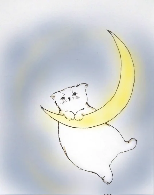 可愛い猫のいるほっこりとするイラストを描かれているねこねこたいがーさんから【アートトレイン】チケットをいただきました🐱ありがとうございます。今回は終点でお願いします🙏✨ 