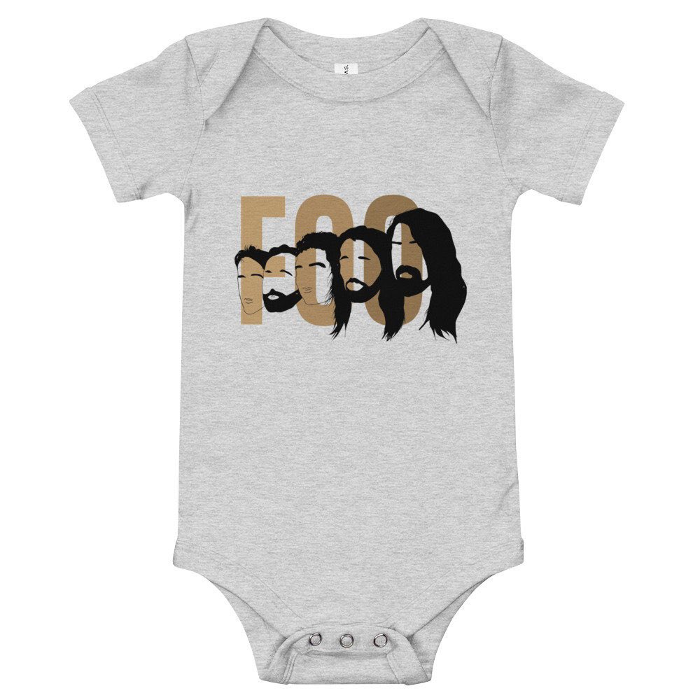FOO FIGHTERS ONESIE | Dave Grohl Bodysuit | Rock n Grohl | Baby short sleeve one piece #momgift #babyfoofighter #foofightermerch #etsy #babyshowergift #musiclover #newborngift #davegrohlbodysuit #foofightersfan #foofightersgift etsy.me/3kfgnIA