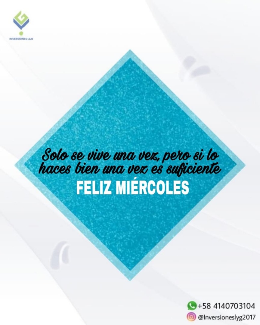 InversionesLyG2's tweet photo. Buen dia, Feliz Miercoles🙌✨ https://t.co/gN1XXkSzNv