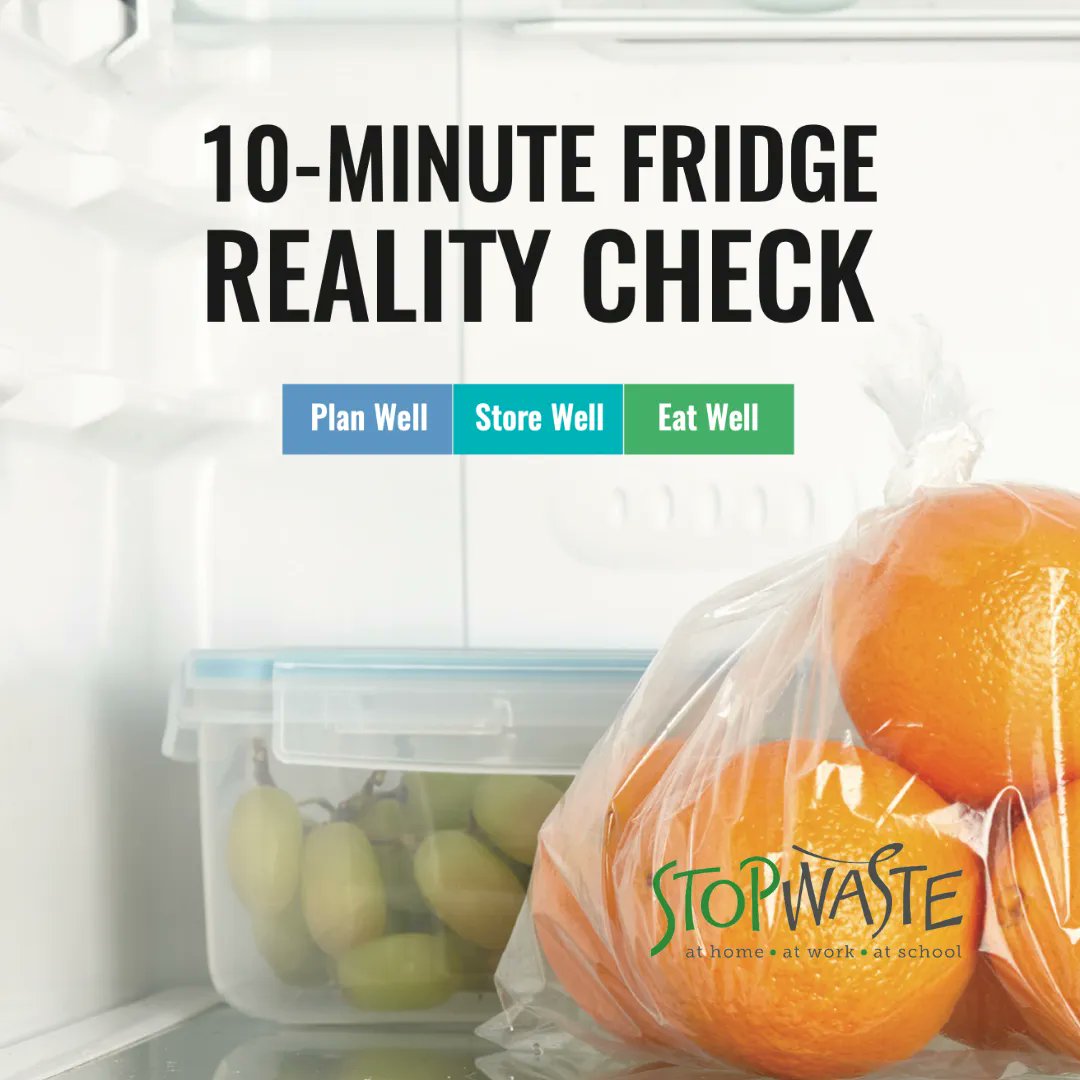 An at-home #foodwaste audit is a great way to learn why and how your food is spoiling. Use this 10-Minute Fridge Reality Check from <a href="/stopwasteorg/">StopWaste</a> to begin your #foodwasteprevention journey. buff.ly/3EGbjqg