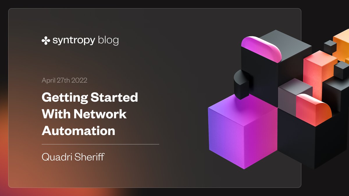 In this week's #SyntropyBlog article, learn everything you need to know to get started with network automation and visualization. blog.syntropynet.com/post/getting-s…