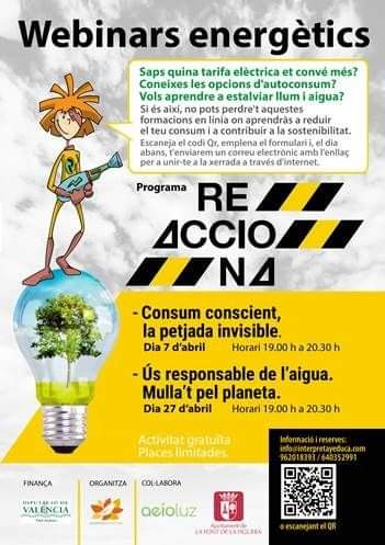🔊 ESTA VESPRADA. 19H: SEMINARI WEB SOBRE CONSUM RESPONSABLE DE L'AIGUA

Compartim eines per a fer un consum responsable dels recursos hídrics i per a cuidar el planeta? Ací tens l'enllaç per a la Webinar ➡️ bit.ly/3vOSRHS 🖱️

#LaFontSomSostenibilitat
#ConsumConscient