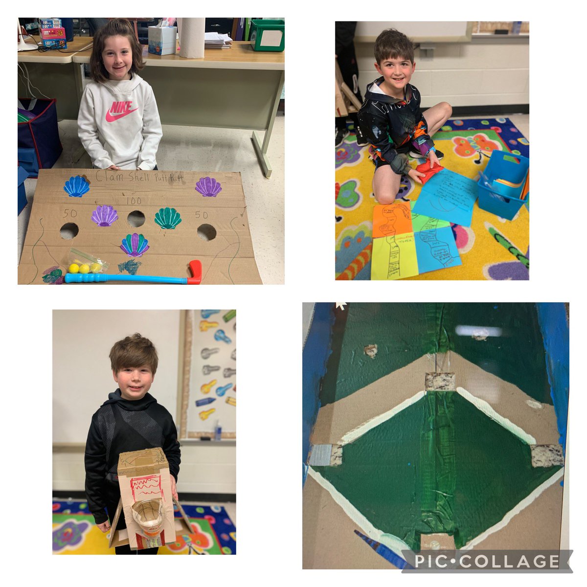 2nd Gr AIM Ss practice creative problem solving as they design and build games using found items from home. This morning we used their creations during Soft Start time. #AIMazing <a href="/WoodstockEleme1/">Woodstock Elementary School</a> <a href="/ClatterbaughS/">SClatterbaugh</a> <a href="/CherokeeSchools/">Cherokee Co. Schools</a>