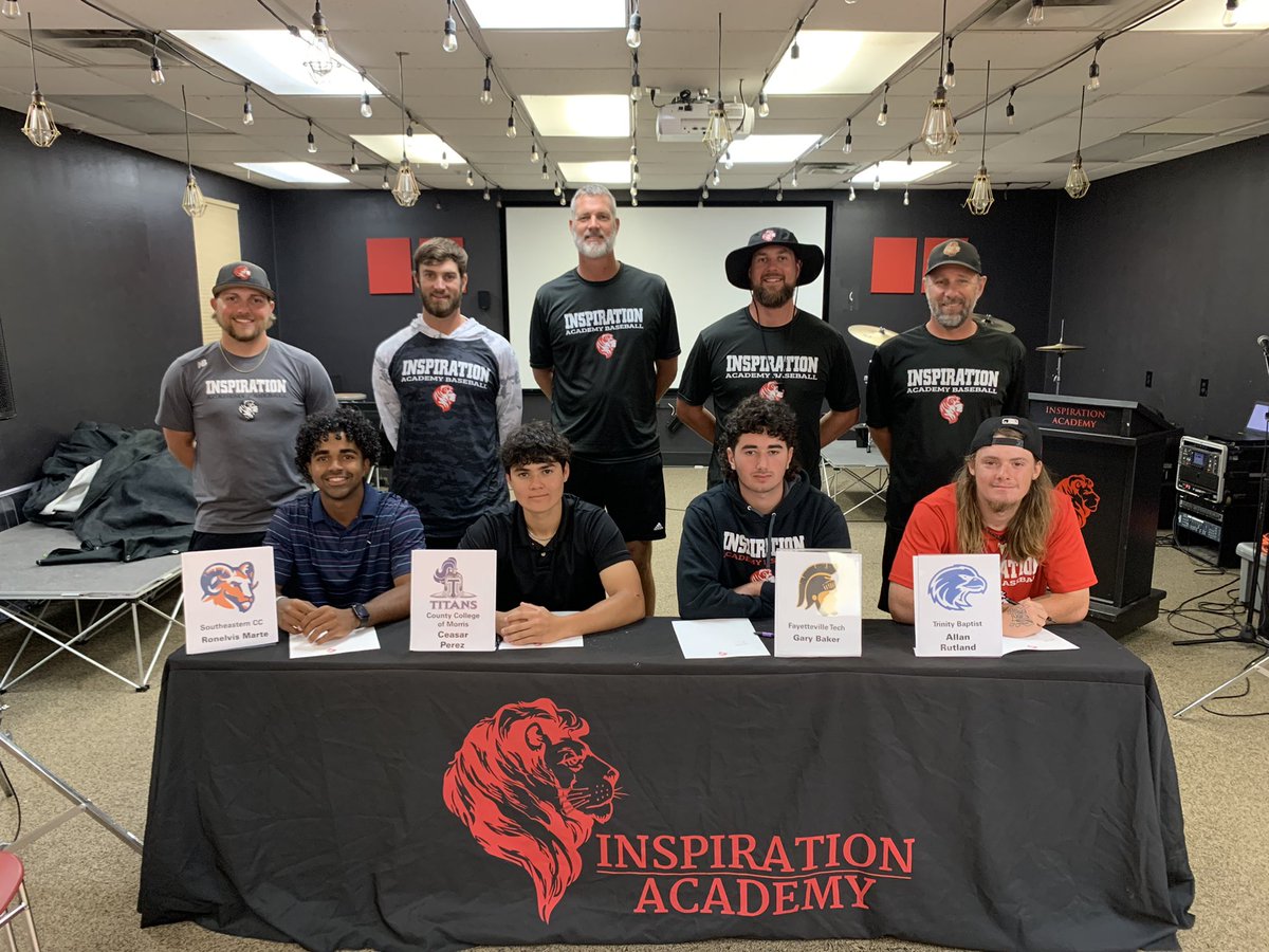 InspirationBSBL's tweet photo. We’re proud of 4 of our post-grads who committed to play college ball next year! Congratulations! https://t.co/LPXrlQbhgs
