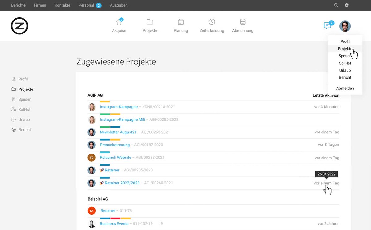 mocoapp's tweet photo. 🔔 Software-News:
Auch ohne Projektrechte sieht ein Benutzer nun die ihm zugewiesenen Projekte gelistet – in seinem Profil.
https://t.co/D65M9dv1VO
#projektmanagement #projektsoftware #zeiterfassung #saas #updates #agentursoftware #erp #Software https://t.co/EXXMbdVHeZ