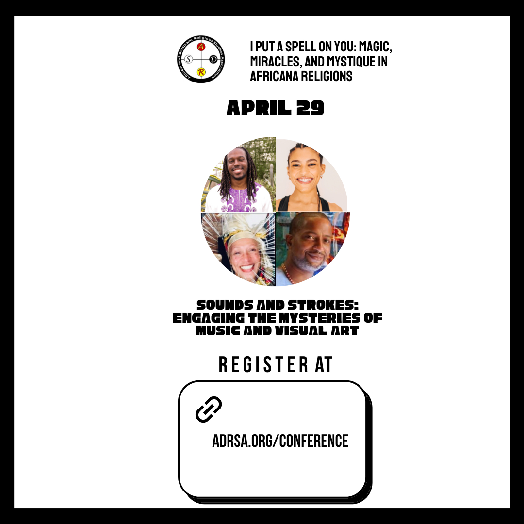 Join us Friday as we celebrate 10 years of supporting scholarship in Africana religions!

Register now at ADRSA.org/conference

#adrsa #africanspirituality #blackspirit #iyafunlayo #ifa #orisa #hoodoo #vodou #voodoo #healing #africanreligions #adrsa2022