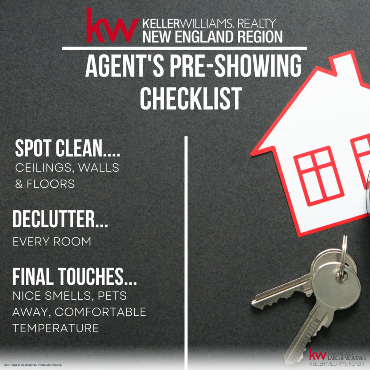 jalbert_bella's tweet photo. Forgetting something? Use this checklist to make sure you’ve covered all the bases before your next showing.🏡 #BetOnKWNE https://t.co/VNkmklRtVa