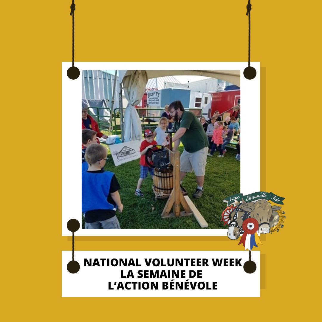 ExpoFair's tweet photo. It’s National Volunteer Week! Celebrate our volunteers! | C’est la Semaine de l’action bénévole ! – Célébrons nos bénévoles ! https://t.co/ZsH8c964DJ