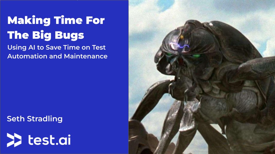 testdotai's tweet photo. This may be the hardest session to find at #stareast Maybe it is just too scary for the average tester. See if you can find this class and learn from Seth. #automation #ai #testing  https://t.co/erzaQOv5w6 https://t.co/sRemn930Fq