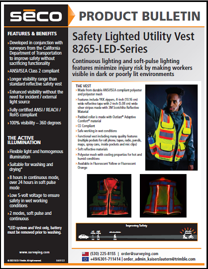 See the deets: the new Illuminated Safety Vest from SECO
#secomfg #investinthebest #surveyingaccessories #landsurveying #surveylife #secosurveying #constructionlife #secosafetyvest #secosurveyvest #safetywear loom.ly/cBcAaB8