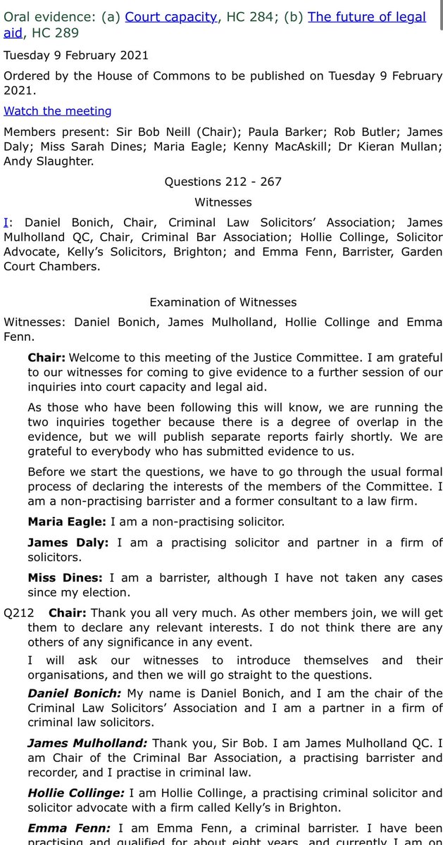 JamesDRossiter's tweet photo. 9/2/21
TheCriminalBar via then chair JamesMullhollandQC of @23essexstreet recommends to @CommonsJustice Govt re-establish Courts’ Inspectorate 
Expert MPs listen+act

thanks chair @neill_bob &amp; @meaglemp 

26/4/22
@CommonsJustice recommends Courts’ Inspectorate

@MoJGovUK pls act https://t.co/N3LQM2qXKO