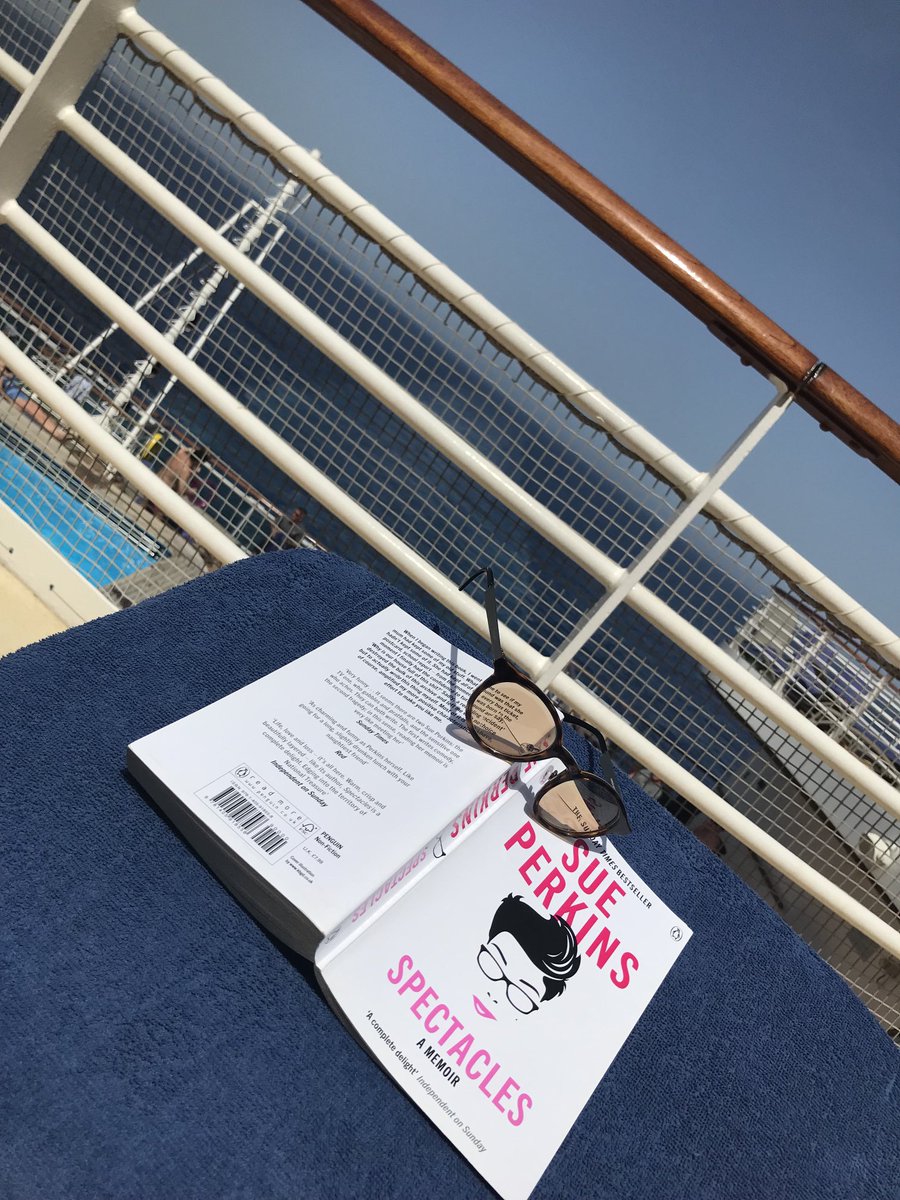Really enjoying this read by ⁦<a href="/sueperkins/">Sue Perkins 💙</a>⁩ 🕶 Last day aboard #p&amp;ocruises #azura Never heard of #favignana but here I am at sea, at Favignana! Answers on a post card 🤔