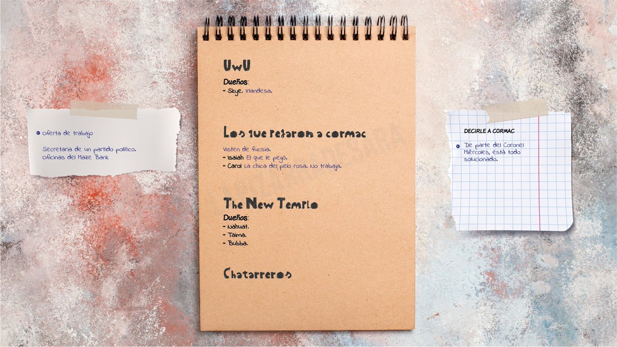 lapizarradesara's tweet photo. [ACTUALIZACIÓN] Libreta de Michelle #Michelle5 

Ya dejé las cosas claras con Julieta, creo... ahora a ver como se desarrollan los acontecimientos con Sabrina..
¿Se quiere tirar a mi padre? 🤡

Troy también me habló de los abuelos y su padre, y... https://t.co/7C1iD5UBYW