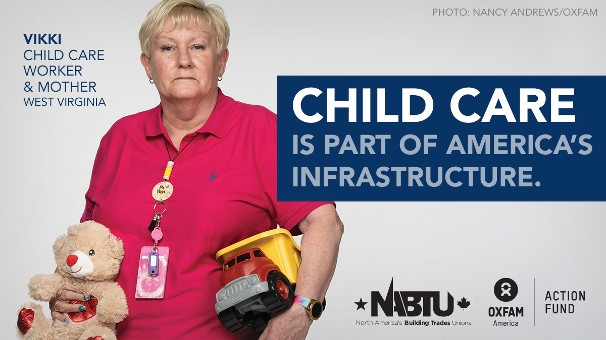 WhitneyPesek's tweet photo. The lack of investment in the care industry has meant that #childcare workers &amp; early educators are significantly underpaid, despite doing the crucial work of caring for our children. Tell Congress to support these essential workers &amp; #SolveChildCare https://t.co/QNJ7oFdHqN https://t.co/coyRmTYLjq