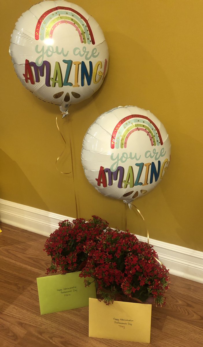 <a href="/CRASunshine/">Applegate Sunshine ☀️</a> 
Happy Administrative Professionals Day to ❤️Maria Finnegan and ❤️Tracy Till. <a href="/CRA_Bulldogs/">Applegate School</a> is so very lucky to have you! 😃🎉 <a href="/CRAMrMillaway/">Brad Millaway</a>