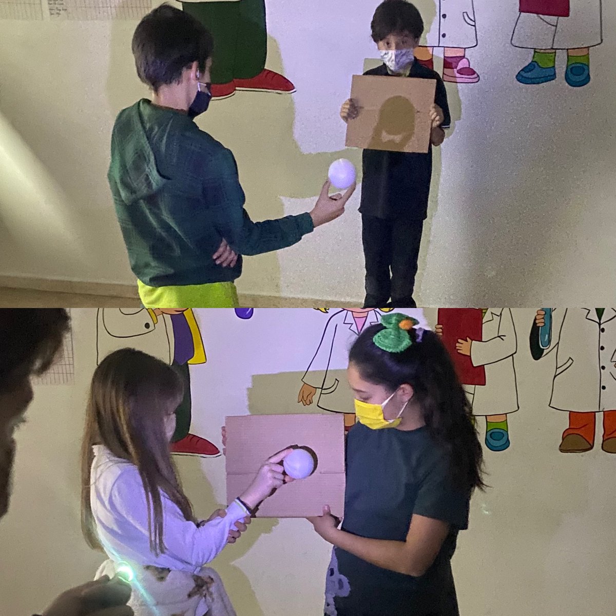 5. Sınıf öğrencilerimizle; Işığın Yayılması ünitesinde ki, Tam Gölge konusunu Bilimin Doğası dersimizde etkinliklerle teorik bilgilerimizi pekiştirdik 🔦⚾️👥
Hacivat-Karagöz nostaljik oyunuyla hem eğlenip hem öğrendik
<a href="/kursatkayalak/">Kürşat Sadık KAYALAK</a> <a href="/mftufekci/">Mehmet Fatih Tüfekçi</a> @ArifeKaraman6 <a href="/DogaUskudar/">DOĞA KOLEJİ ÜSKÜDAR KAMPÜSÜ</a>