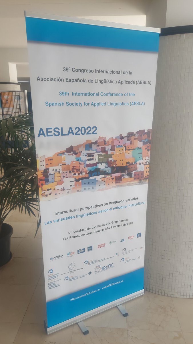 Saludamos hoy también al comité organizador y participantes en el XXXIX Congreso de la Asociación Española de Lingüística Aplicada #AESLA2022, organizado por la <a href="/ULPGC/">ULPGC</a>, cuyo objetivo es profundizar en las diferentes variedades lingüísticas desde el enfoque cultural.