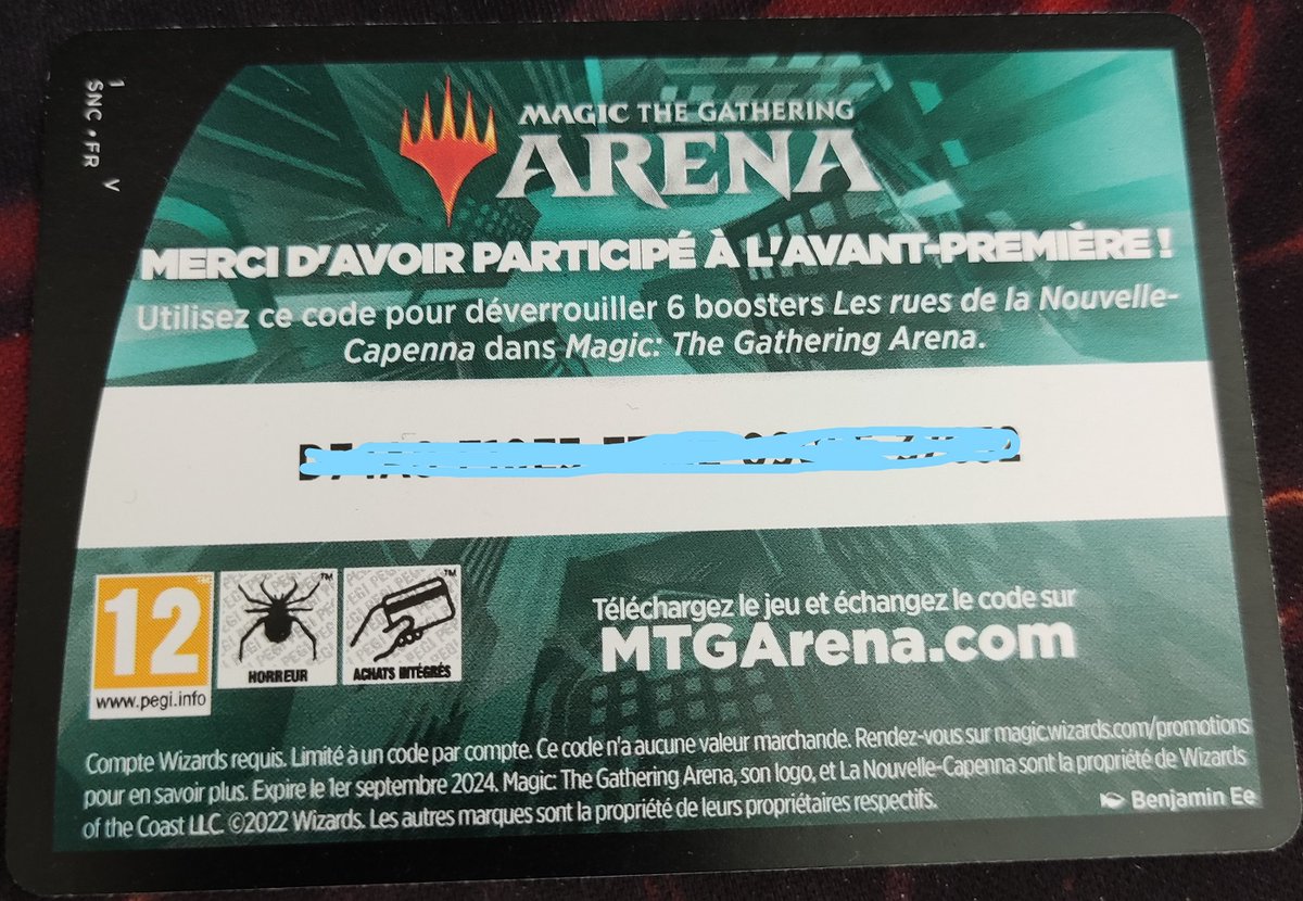 kurty_83's tweet photo. Gagnez des codes d'AP Magic Les Rues de la Nouvelle  Capenna pour 6 boosters Gratuits dans MTGA : 
👉5 codes à gagner 🎁 !
Retweet &amp; Follow pour être sélectionné 🥳 
Tirage au sort le 30/04
#MTGCapenna #codeap #gratuit #CONCOURS https://t.co/xkhAyTlwMS