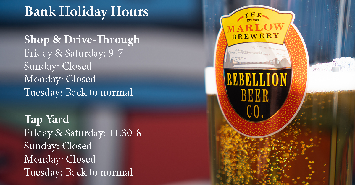 RebellionBeer's tweet photo. Another bank holiday coming this weekend, don’t forget to get your orders in if you’d like delivery before the weekend, we’ve still got some slots left - https://t.co/O3hwp4vdlP
#rebellionbrewery #bankholidaybeers #TapYard https://t.co/Ov6XoKmrEE