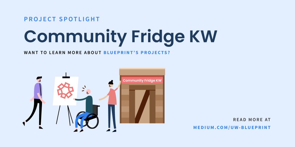 Want to learn more about what Blueprint work entails? Check out our most recent Project Spotlight that covers one of our project teams who collaborated with the local mutual aid initiative, Community Fridge KW! ✨

Find the article here at medium.com/uw-blueprint/p…