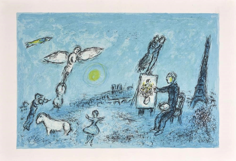 LibreriaBourlot's tweet photo. Se creo qualcosa usando il cuore, molto facilmente funzionerà; se invece uso la testa sarà molto difficile —  #MarcChagall 👨‍🎨

Foto: Chagall, Marc. Le Peintre et son double. Parigi, Mourlot, 1981. 
https://t.co/qSiMhWirZ4 https://t.co/T4QSGvgyGi