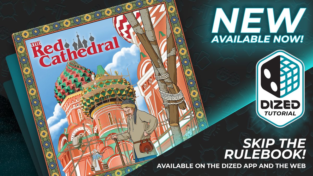 getDized's tweet image. Play-along tutorial for The Red Cathedral now available! This hit from @devirgames allows you to lead a construction team to build Saint Basil&apos;s Cathedral. Great game and now easy to get started. Available in app &amp;amp; web

dized.com/to/red-cathedr…

#boardgames #dized #theredcathedral