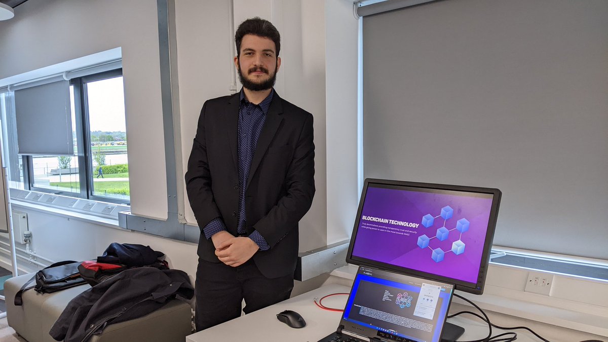 ByGaurav's tweet photo. From Blockchain to Sentiment Analysis some great projects of our Final Year @UEL_Computing students on demo. #coding #Computing @UELAaronKans @mkretsis @ACEatUEL @UEL_News https://t.co/2JVee3utQp