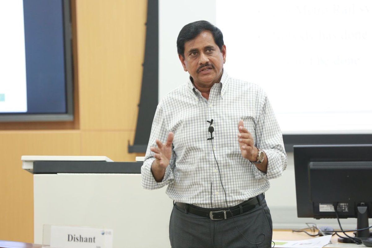 ISBedu's tweet photo. NVS Reddy, Managing Director-Hyderabad Metro Rail Limited, recently interacted with the Advanced Management Programme of Infrastructure students. He spoke about the journey of Hyderabad Metro Rail and how it transformed from a failed investment to an infrastructure gem. #ISBampi https://t.co/jjErp1EkWZ