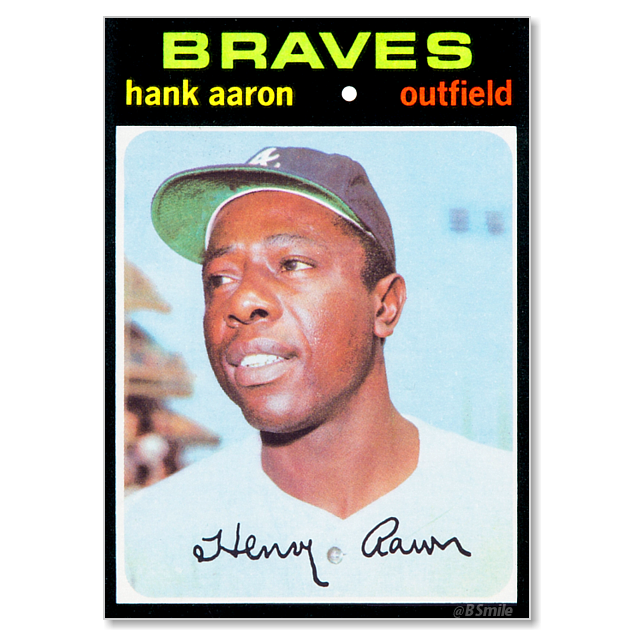 Baseball by BSmile on Twitter "Classic 1971 Topps Hank Aaron Baseball Card MLB Braves Legend