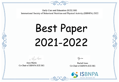 Don't forgot to submit your paper to be considered for the ECE ISBNPA best publication award. Papers published between May 2021 and May 2022. Submissions close 4 May. forms.gle/8JGnrQXuwncmbg….