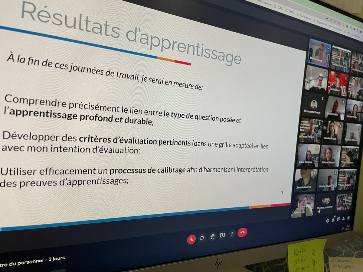 Le Face à face est lancé au <a href="/cavlfo/">CAVLFO</a>.  Merci à @Monsieur_Parent de se joindre à nous aujourd’hui pour réfléchir ensemble à l’évaluation, l’une de nos stratégies à fort impact . #cavlfo22
