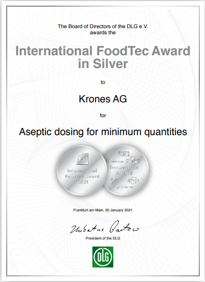 KronesAG's tweet photo. #Krones wins the FoodTec Award again - this time for the development of an aseptic dosing unit for small quantities such as cultures. 🏆
Visit us at the Anuga booth – we look forward to seeing you. 😊
#AnugaFoodTech https://t.co/MGDkC7ceIb