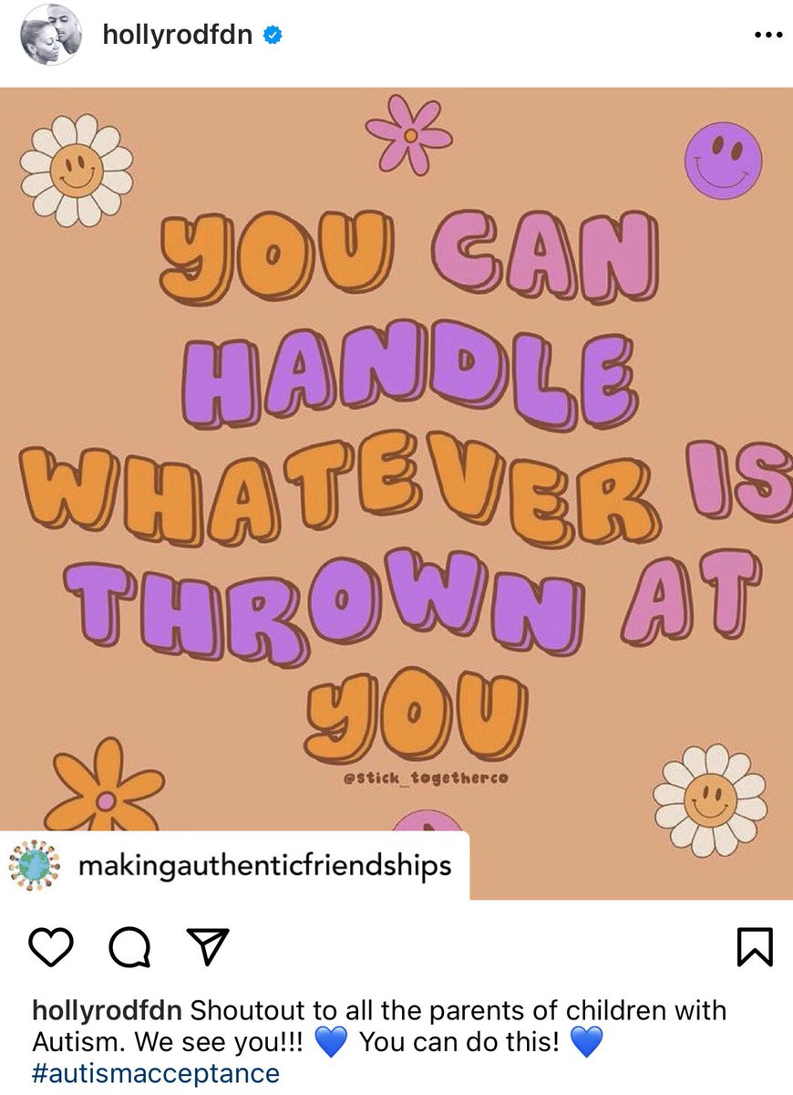 Shoutout to all the parents of children with autism! We see you!! You can do this!! 💙 #AutismAcceptanceMonth