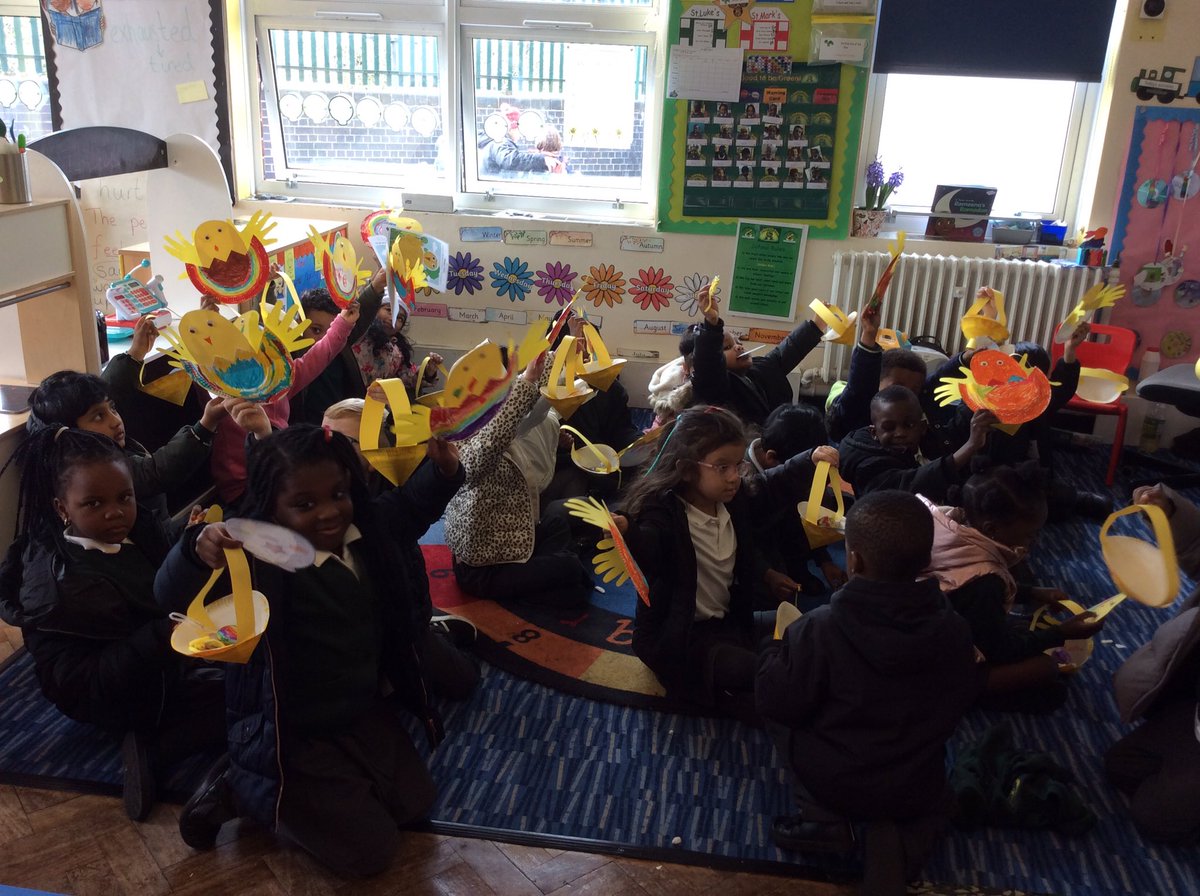 stpatsprimary's tweet photo. Reception enjoying Easter activities, learning about the Easter story and being creative with maths, we have been finding out different ways we can make the same number. https://t.co/89XIn1iwET