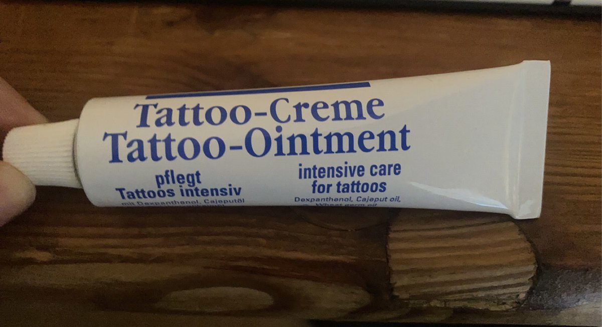 Ironicmaiden_'s tweet photo. Na dann teste ich jetzt mal, nach mehrmaliger Empfehlung ausnahmsweise was Neues für meine Tattoos… bin schon gespannt 🤔 https://t.co/9J9KWBYKNX