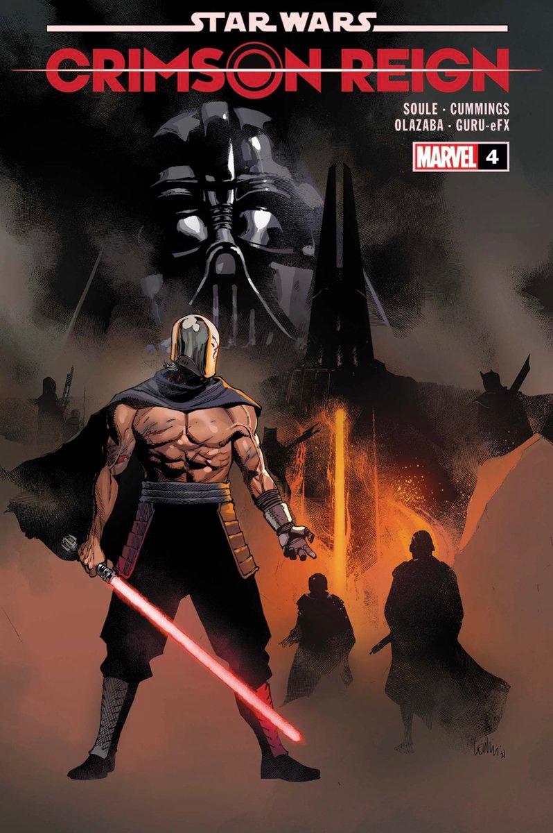 CharlesSoule's tweet photo. When I figured out Star Wars: Crimson Reign, I wanted to do a big feature issue on the Knights of Ren - who are rapidly becoming some of my faves.

That issue, #4, is out today - and in it, these damned, doomed badasses try to pull off a heist on VADER’S CASTLE. 

Good luck. https://t.co/uXIDfEgYNV