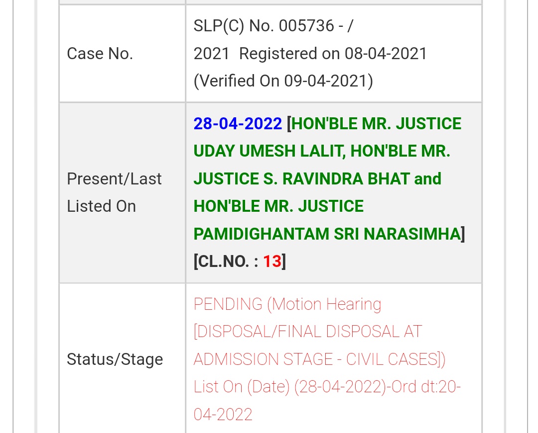 JWC_Nursing's tweet photo. Supreme court 80:20 case update -

Mahipal singh jakhar v/s Union of India 
SLP (C) - 5736/2021 

Our case listed for tomorrow 28 April 2022.

#𝐓𝐞𝐚𝐦_𝐚𝐢𝐮𝐧𝐬𝐜 https://t.co/rY0WrySNJB
