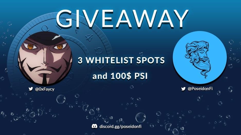 Faycytw's tweet photo. 🎁[#GIVEAWAY + #THREAD]🎁

En collaboration avec @PoseidonFi , 

on vous offre 3 WL et 100$ PSI, 

Pour participer (ça va vite)👇
 
✅- Follow @0xFaycy et @PoseidonFi 
✅- RT + Like ce tweet
✅- Tag 1🐒
 
TAS 48H ⌛️

Lets go ! 🔃❤️👇 https://t.co/PkS1mbfopB