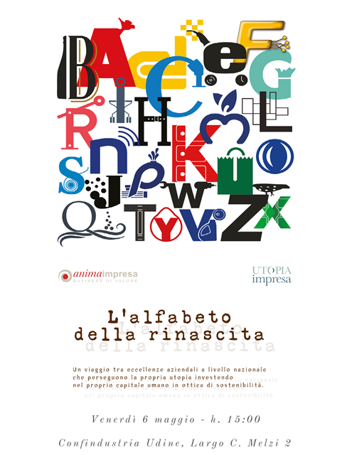 ConfindustriaUd's tweet photo. 🗓️Venerdì 6 maggio ⏰15.00 📍#Confindustria #Udine

@animaimpresa, in collaborazione con @UtopiaImpresa, organizza la presentazione del libro "L'alfabeto della rinascita" di @FrancescoMorace e @MarziaTomasin

Info e iscrizioni⤵️
https://t.co/4PEXL2aK6g https://t.co/WWyKWyd7L7