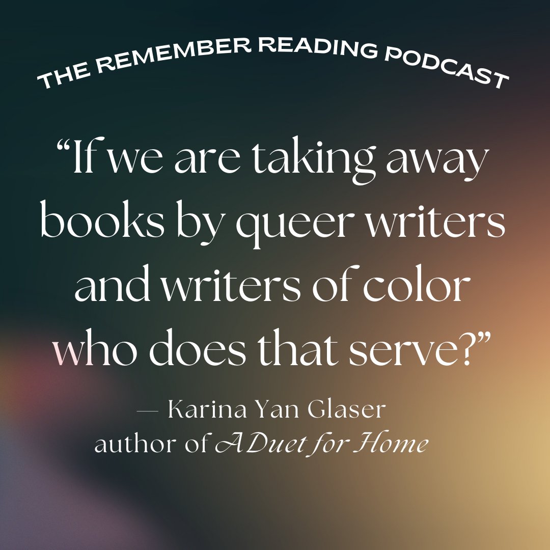 .<a href="/KarinaYanGlaser/">Karina Yan Glaser (Updates Only)</a> is asking important questions on the latest episode of our podcast. Listen to #RememberReading now! spoti.fi/3Lf0iyE