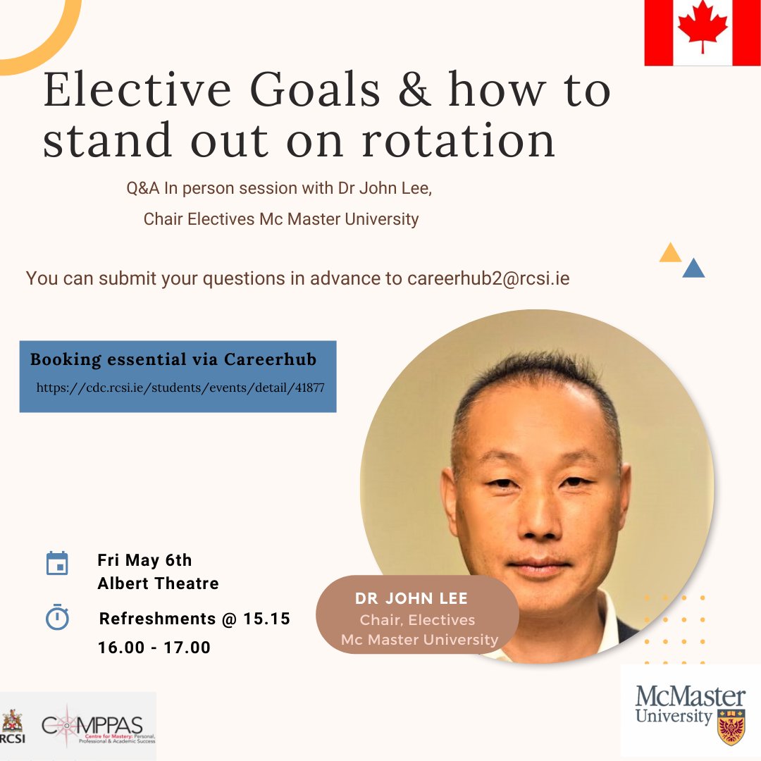 We are very excited to welcome Dr Lee back to RCSI In Person, Fri May 6th!
