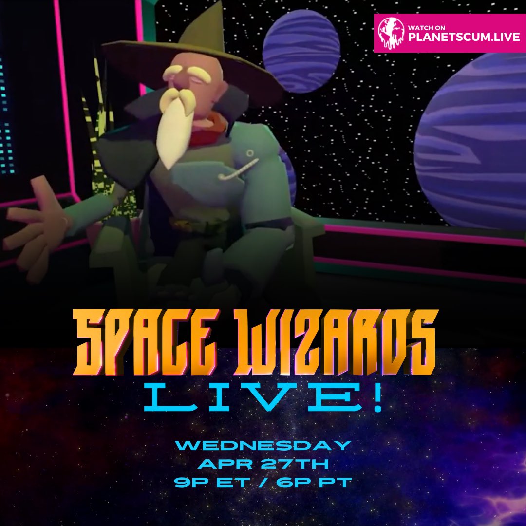 EricYearwood's tweet photo. Join the #SpaceWizards tonight for another magical ride through the cosmos on @planetscumlive - 9pm EST 

#vr #oculusquest2 #vtuber https://t.co/Ei5xapHVwL
